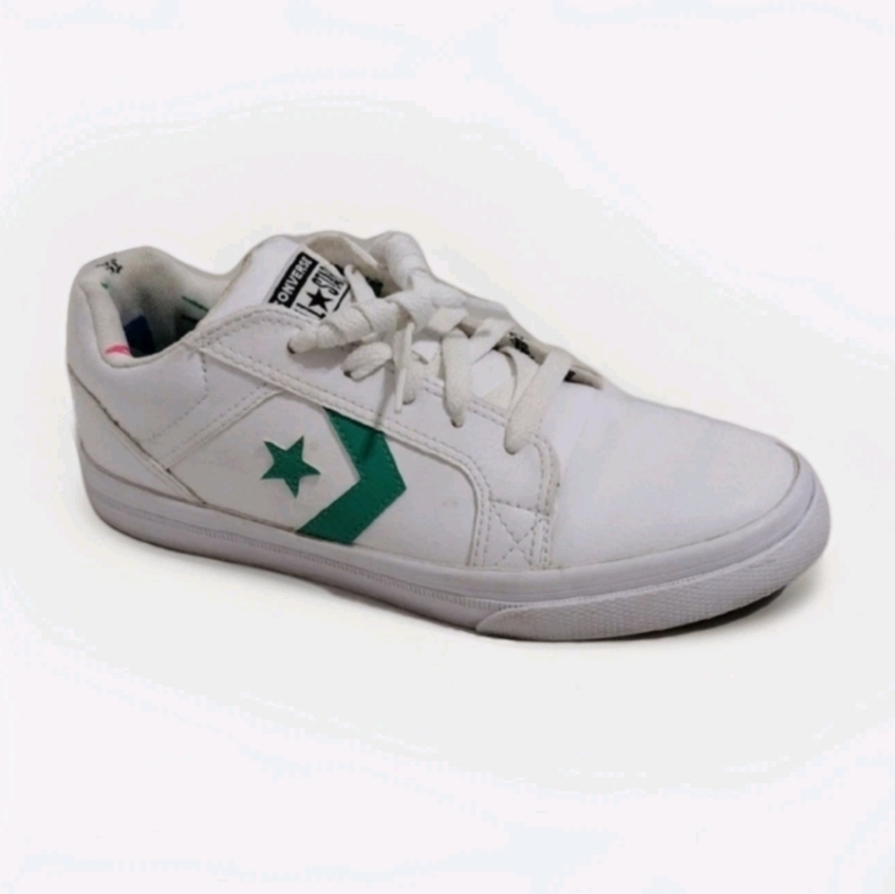 Converse Women’s Distrito 2.0 OX Low Top Sneakers US 6.5 – White & Green Classic